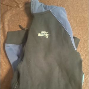 Nike Kids XL hooded sweatshirts x2; teal/blue and grey Jordan